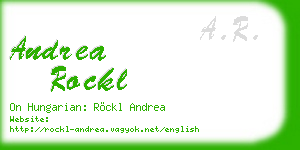 andrea rockl business card