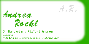 andrea rockl business card